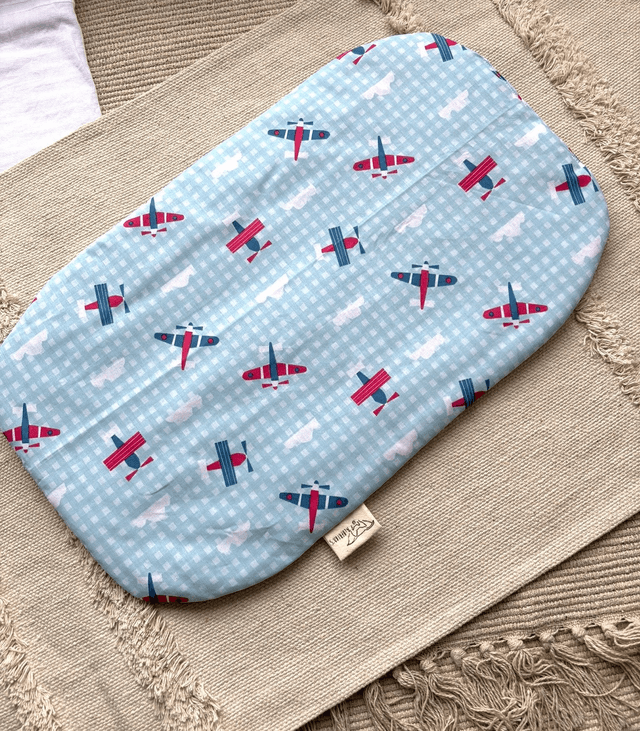 Coussin ovale "avions"