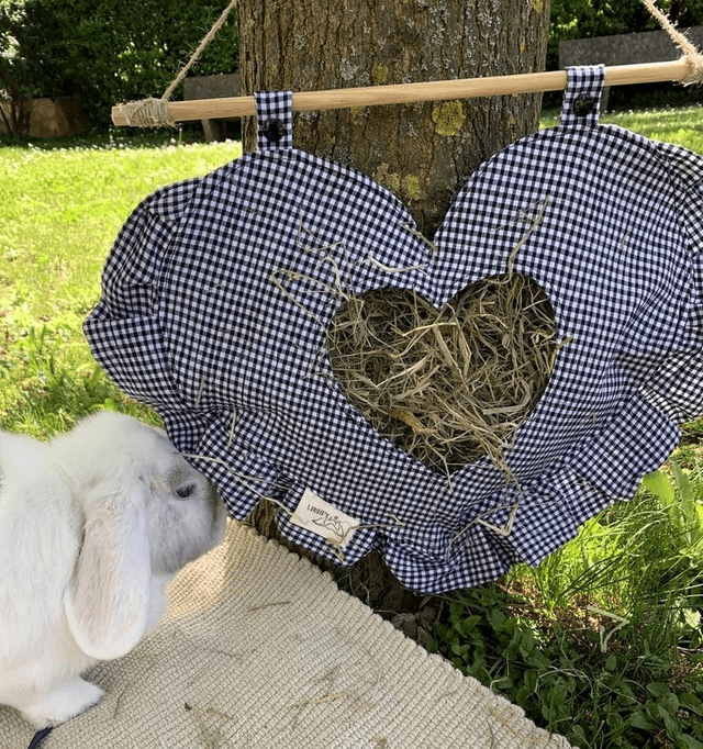 Sac à foin cœur "vichy"
