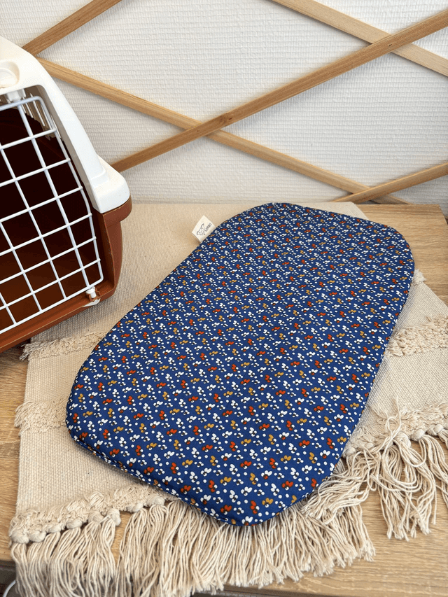 Coussin ovale "bleu"