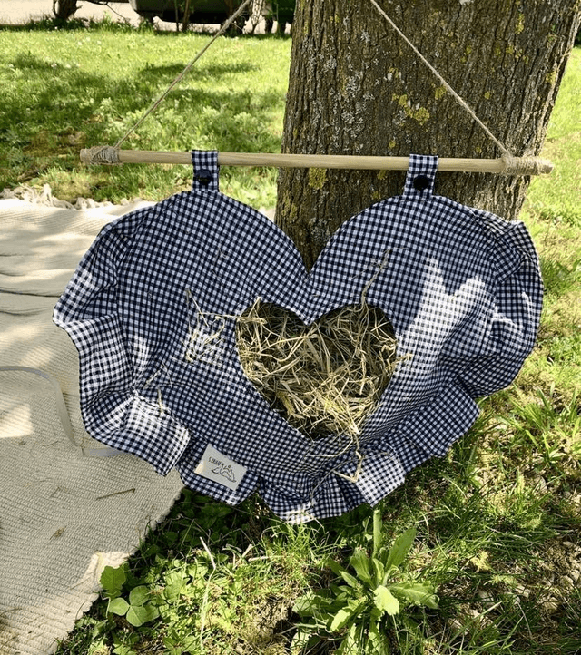 Sac à foin cœur "vichy"