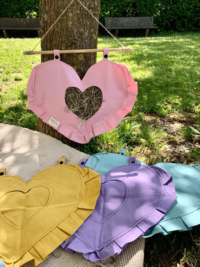 Sac à foin coeur &quot;couleurs unies&quot;